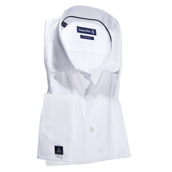 Jacques Britt - Dobbeltmanchet | Slim Fit Skjorte Hvid