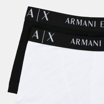 Armani - 2 Pack Logo Trunk | Tights Sort & Hvid