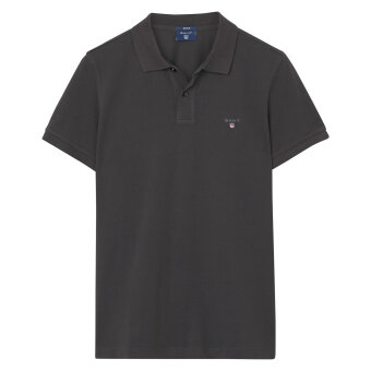 Gant - Gant - Solid Pique Rugger Polo | Polo T-shirt Dark Graphite