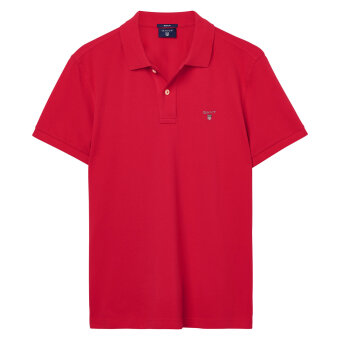 Gant - Gant - Solid Pique Rugger Polo | Polo T-shirt Bright Red