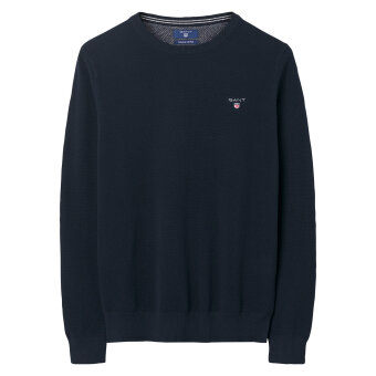 Gant - Gant - Cotton Pique Crew | Strik Evening Blue
