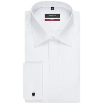 Seidensticker  - Seidensticker - Smoking Skjorte | Almindelig Flip Hvid