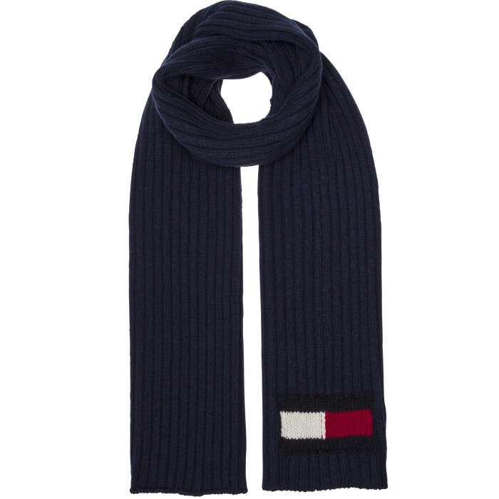 Tommy Hilfiger  - Tommy Hilfiger - Big Flag Scarf | Halstørklæde Tommy Navy