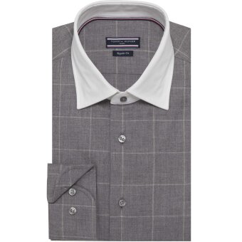 Tommy Hilfiger  - Tommy Hilfiger - Twill Check Classic | Skjorte Grå