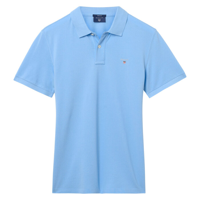 Gant - Gant - Solid Pique Rugger Polo | Polo T-shirt Capri Blue