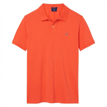 Gant - Gant - Solid Pique Rugger Polo | Polo T-shirt Coral Orange