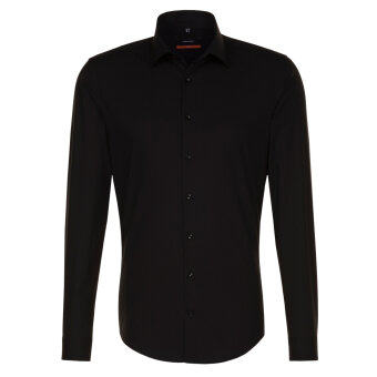 Seidensticker - Seidensticker - 675198 | Slim Fit Skjorte Sort