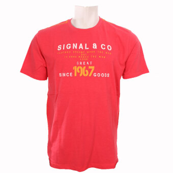 Signal - Signal - Gavin CP Tee | T-shirt Coral Red Melange Signal - Signal - Gavin CP Tee | T-shirt Coral Red Melange