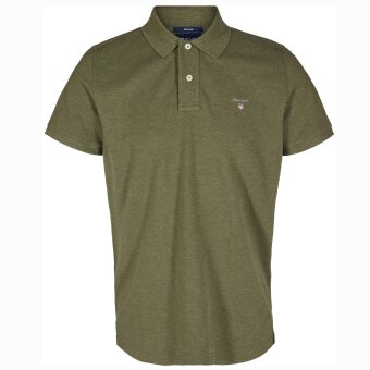 Gant - Gant - Solid Pique Rugger Polo | Polo T-shirt Khaki Green