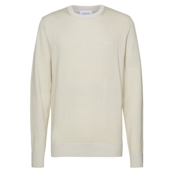 Calvin Klein - Calvin Klein - Cotton Silk C Neck | Strik Bleached Stone