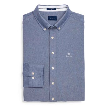 Gant - Gant - Tech Prep Pique Slim | Skjorte Persien Blue Gant - Gant - Tech Prep Pique Slim | Skjorte Persien Blue