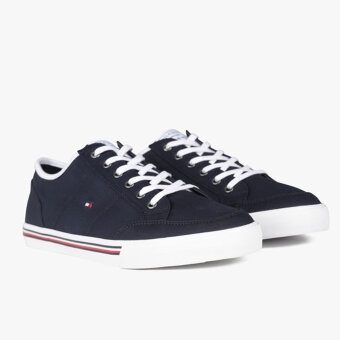 Tommy Hilfiger  - Tommy Hilfiger - Core Corporate Textil Sneaker | Sko Desert Sky