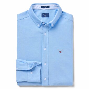 Gant - Gant - Tech Prep Pique Slim | Skjorte Capri Blue