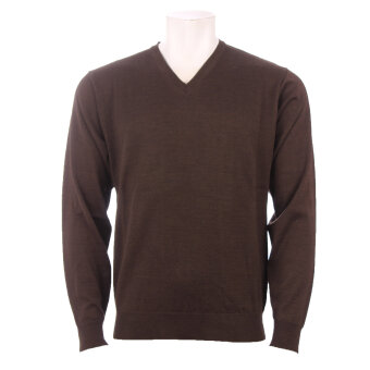 Cosby - V-hals Pullover | Strik Dk. Brown Cosby - V-hals Pullover | Strik Dk. Brown