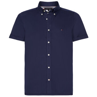 Tommy Hilfiger  - Tommy Hilfiger - Slim Turn Back Cuff | K/Æ Skjorte Carbon Navy