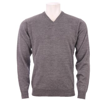Cosby - V-hals Pullover | Strik Mid Grey Cosby - V-hals Pullover | Strik Mid Grey