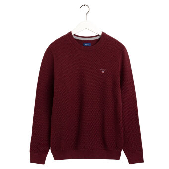 Gant - Gant - Triangle Texture Crew | Strik Burgundy
