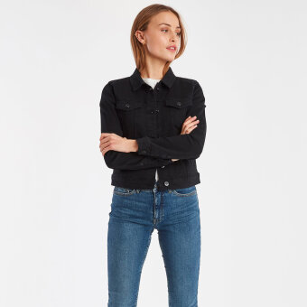 ICHI ( Dame ) - ICHI - IHSTAMPE JACKET | DENIMJAKKE BLACK