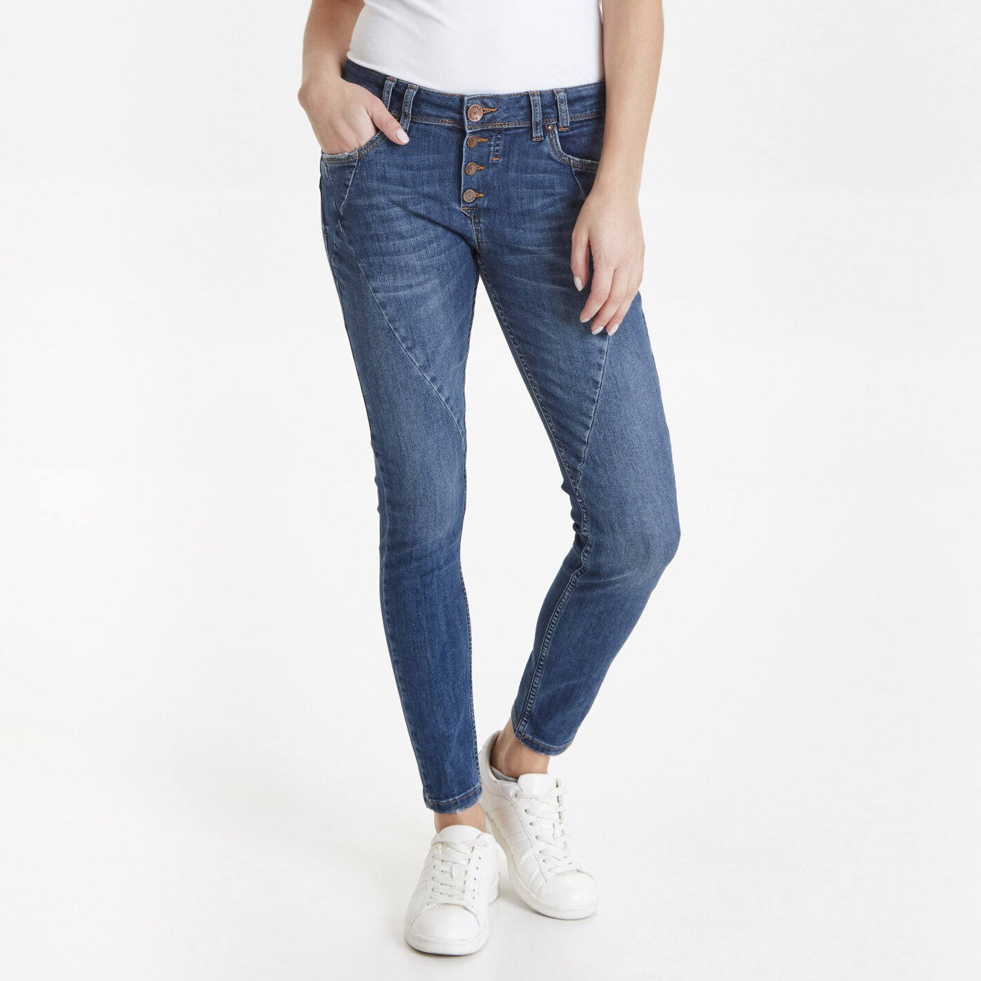 Køb Jeans PZROSITA Skinny Jeans i Blue Denim ♥ Fri fragt