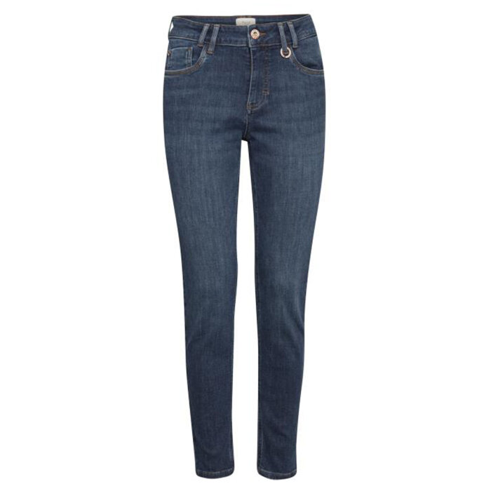 Pulz Jeans ( Dame )  - PULZ - PZANNA | Midwaist Jeans Dark Blue Denim