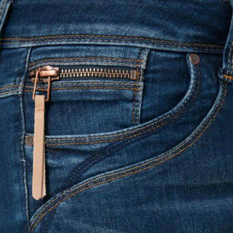 Pulz Jeans ( Dame )  - PULZ - PZEMMA | Highwaist Jeans Medium Blue