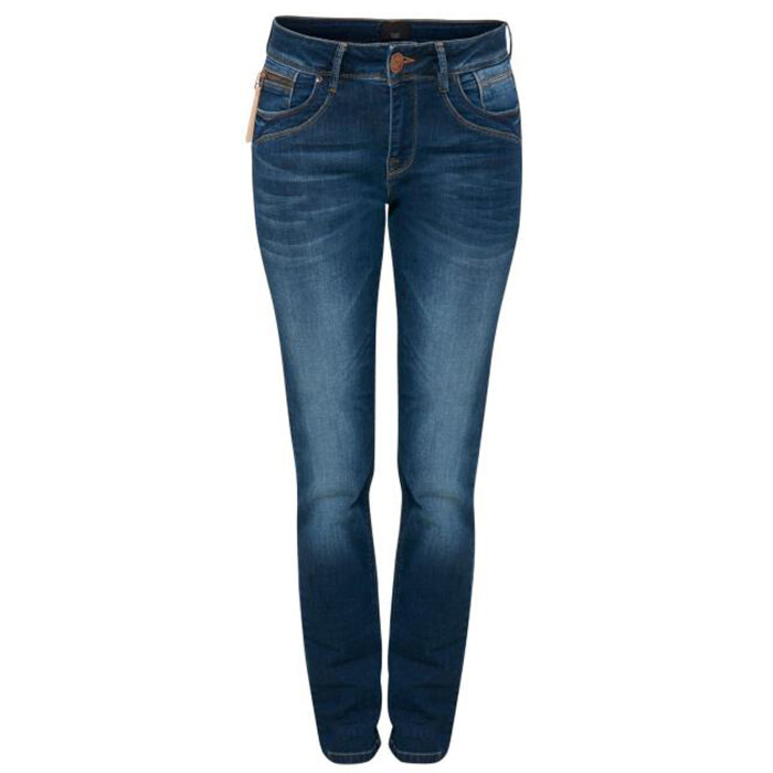 Pulz Jeans ( Dame )  - PULZ - PZEMMA | Highwaist Jeans Medium Blue