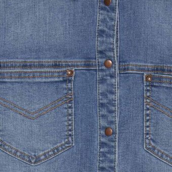 Pulz Jeans ( Dame )  - PULZ - PZJOSIE Shirt | Denimskjorte Light Blue Denim