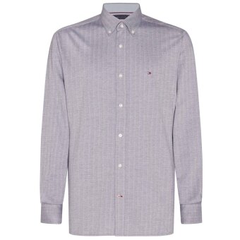 Tommy Hilfiger  - Tommy Hilfiger - Textured knitted shirt | Skjorte Desert Sky