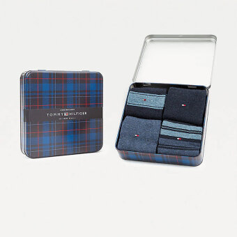 Tommy Hilfiger  - Tommy Hilfiger - 4 Pack Socks | Gaveæske Jeans Blue
