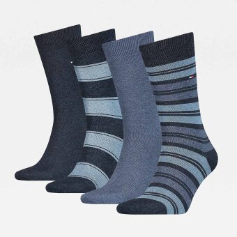 Tommy Hilfiger  - Tommy Hilfiger - 4 Pack Socks | Gaveæske Jeans Blue