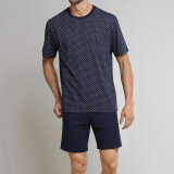 Schiesser - Schiesser - Jersey Pyjamas K/Æ | Blå Mønster