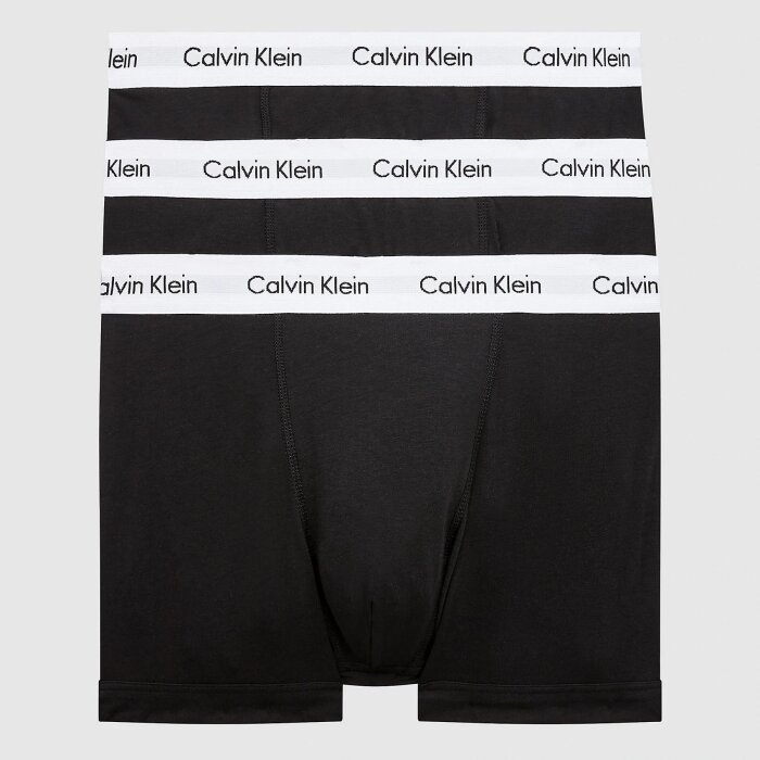 Calvin Klein - Calvin Klein - 3 Pack Trunk | 001 Black White Elastik