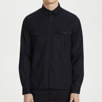 Matinique - Matinique - Glibbon | Overshirt Dark Navy