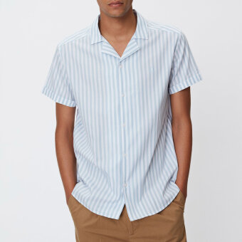 LES DEUX - Les Deux - Simon stripe ss shirt | K/Æ Skjorte Blue