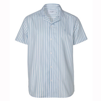 LES DEUX - Les Deux - Simon stripe ss shirt | K/Æ Skjorte Blue