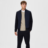 Selected - Knit hybrid jacket | Vindjakke Dark Blue