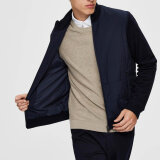 Selected - Knit hybrid jacket | Vindjakke Dark Blue