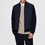 Selected - Knit hybrid jacket | Vindjakke Dark Blue
