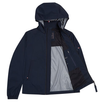 Tommy Hilfiger  - Tommy Hilfiger - Concealed Hood Jacket | Vindjakke Desert Sky