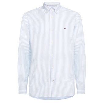 Tommy Hilfiger  - Tommy Hilfiger - Stripe Regular Oxford | Skjorte Blue White