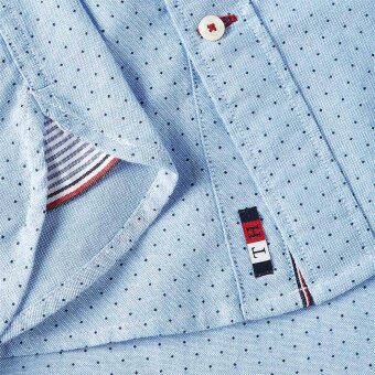 Tommy Hilfiger  - Tommy Hilfiger - Micro Dot Oxford | Skjorte Blue