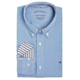 Tommy Hilfiger  - Tommy Hilfiger - Micro Dot Oxford | Skjorte Blue