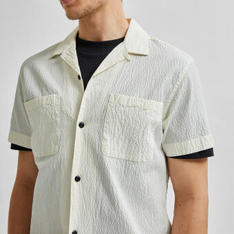 Selected - Declan shirt ss | K/Æ Skjorte Egret