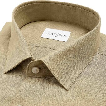 Calvin Klein - Calvin Klein - Linen solid shirt | Hørskjorte Seagrass