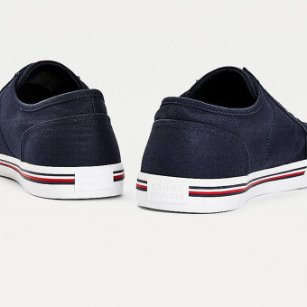 Tommy Hilfiger  - Tommy Hilfiger - Flag Embroidery Cotton Canvas | Sneaker Desert Sky
