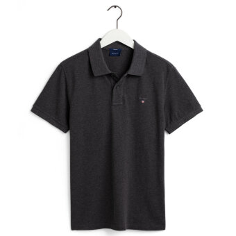 Gant - Gant - Solid Pique Rugger | Polo T-shirt 95 Antrasit