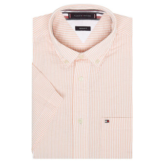Tommy Hilfiger  - Tommy Hilfiger - Organic Seersucker shirt | K/Æ Skjorte Summer Sunser