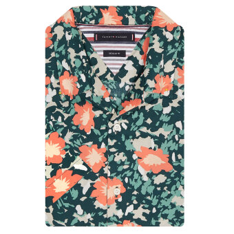 Tommy Hilfiger  - Tommy Hilfiger - Camo shirt | K/Æ Skjorte Glazed Green
