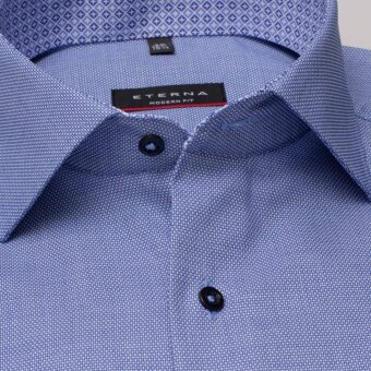Eterna - Eterna - 3270 M K/Æ  | K/Æ Modern Fit Skjorte 15 Blå