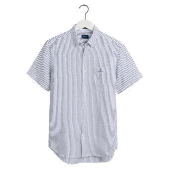 Gant - Gant - Linen shirt ss | K/Æ Hør Skjorte 110 White